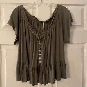 Free People flowing shoulder top. Size Small